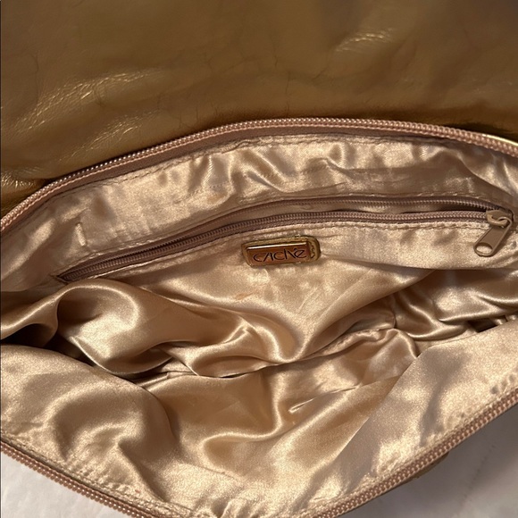 Cache Metallic Gold Clutch with Chain Strap - Picture 7 of 9